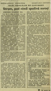 anonym - Strom, pod nímž spočívá mrtvý. In Čs. rozhlas a televize 20-1962 (8. 5. 1962), s. 2