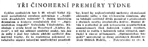 anonym - Tři činoherní premiéry týdne. In Československý rozhlas 14-1957, s. 3