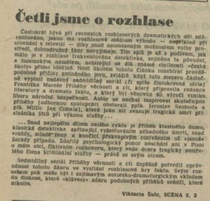 anonym - Četli jsme o rozhlase. In Rozhlas 11-1986 (3. 3. 1986), s. 2 (recenze)