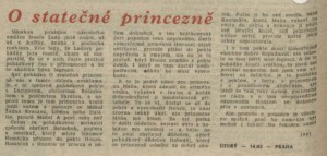 ap - O statečné princezně. In Rozhlas 18-1979 (23. 4. 1979), s. 14 (článek).