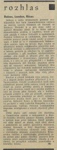 -fk- Rozhlas - Balzac, London, Ritsos. In Tvorba 1971-13 (31. 3. 1971), s 12 (recenze).