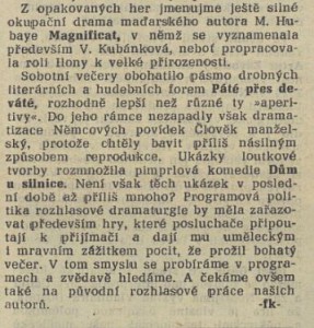 -fk- Rozhlas - Hry a úpravy. In Tvorba 1971-09 (3. 3. 1971), s. 12 03