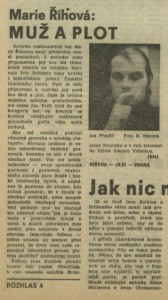 his - Muž a plot. In Rozhlas 11-1988 (29. 2. 1988), s. 4 (článek)