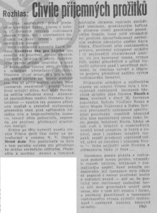 -hj- Rozhlas. Chvíle příjemných prožitků. In Rudé právo, 23. 7. 1976, s. 5 (článek).