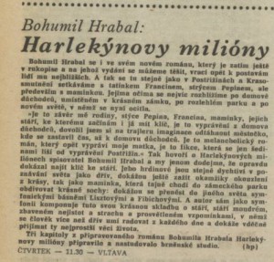 hp - Harlekýnovy miliony. In Rozhlas 5-1981 (19. 1. 1981), s. 4 (článek)