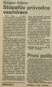 hu - Stopařův průvodce vesmírem. In Rozhlas 12-1989 (8. 3. 1989), s. 4