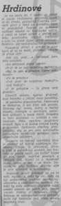 -hý- Hrdinové. In Rudé právo, 21. 1. 1977, s. 5 (článek)
