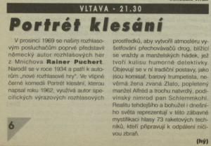 hý - Portrét klesání. In Týdeník Rozhlas 12-1995 (13. 3. 1995), s. 6.