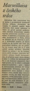 jan - Marseillaisa z českého srdce. In Rozhlas 52-1981 (14. 12. 1981), s. 4 (článek)