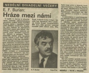 jh -Hráze mezi námi. In Rozhlas 24-1989 (29. 5. 1989), s. 4 (článek)