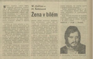 jh - Žena v bílém. In Rozhlas 35-1978 (14. 8. 1978), s. 4 (článek).