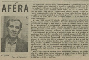 joz - Aféra. In Rozhlas 14-1980 (24. 3. 1980), s. 4 (článek).