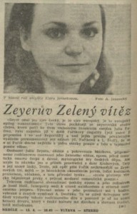 m (= Matys, Rudolf) - Zeyerův Zelený vítěz. In Rozhlas 16-1979 (9. 4. 1979), s. 4 (článek).