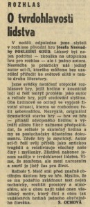 ochová, Sheila - O tvrdohlavosti světa. In Rudé právo, 5. 3. 1969, s. 6 (recenze).