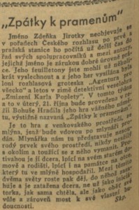 skp - Zpátky k pramenům. In 42-1941 (18. 10. 1941), s. 4 (článek)