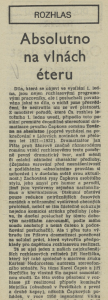 tom - Absolutno na vlnách éteru. In Tvorba 4-1989, s. 20 (recenze) 01