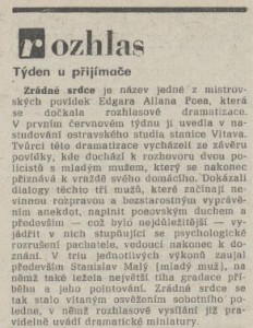 tom - Týden u přijímače. In Tvorba 1974-25, s. 14