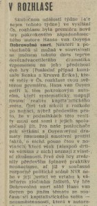 tom - V rozhlase. In Tvorba 1982-25 (23. 6. 1982), s. 19 01