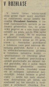 tom - V rozhlase. In Tvorba 1982-27 (7. 7. 1982), s. 19 01