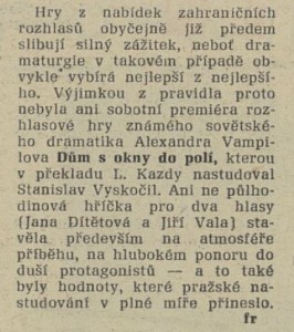 tom - V rozhlase. In Tvorba 36-1982 (8. 9. 1982), s. 19 (recenze) 04