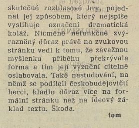 tom - V rozhlase. In Tvorba 37-1981 (16. 9. 1981), s. 23 (recenze)04
