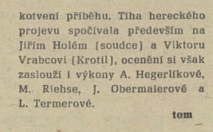 tom - V rozhlase. In Tvorba 39-1982 (29. 9. 1982), s. 19 (recenze) 04