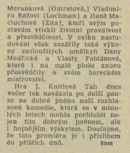 tom - V rozhlase. In Tvorba 43-1981 (28. 10. 1981), s. 23 (recenze)03