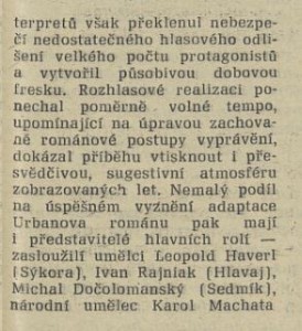 tom - V rozhlase. In Tvorba 43-1982 (27. 10. 1982), s. 19 (recenze) 03