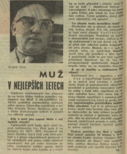 vh - Muž v nejlepších letech. In Rozhlas 12-1975 (10. 3. 1975), s. 4 (článek).