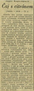 Čaj s citrónem. In Čs. rozhlas a televize 23-1965 (25. 5. 1965), s. 14 (článek)