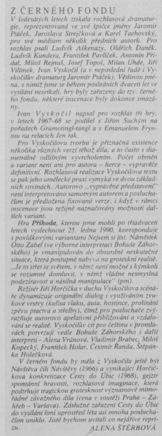 Štěrbová, Alena - Z černého fondu (Scéna 4-1990)
