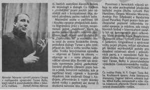 Šulc, Viktorín-  Hrdinská epopej. In Scéna 18-1983, s. 4 (recenze). 02