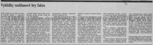 Šulc, Viktorín - Vyhlídky rozhlasové hry faktu. In Scéna 3-1983, s. 5 (recenze)