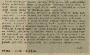 Životní pře H. G. Wellse. In Rozhlas 46-1977 (31.10. 1977), s. 4 (článek) 02